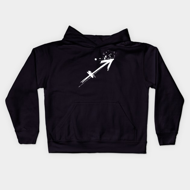 Sagittarius Zodiac Sign Kids Hoodie by Blind Man Studio